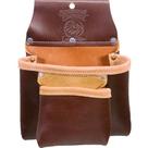 Bolsa de couro Occidental com 2 bolsos e design minimalista