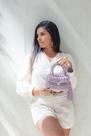 Bolsa de crochê Patuê em fio de malha modelo Cecília