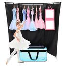 Bolsa de dança Doksmeria 29 Glitter Rolling com prateleira de roupas e cortina