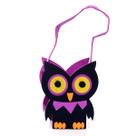 Bolsa de Doces Coruja Preto e Roxo Acessório para Halloween