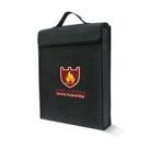Bolsa de documentos à prova de fogo de fibra de vidro de alta temperatura preta