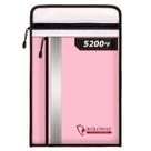 Bolsa de documentos à prova de fogo ROLOWAY com 2 bolsos 40x30 cm rosa