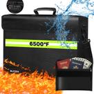 Bolsa de documentos à prova de fogo WJTZDZ 42x32x14 cm, com fechadura, impermeável Bolsa de documentos à prova de fogo WJTZDZ 42x32x14 cm, com fechadura, impermeável