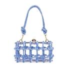 Bolsa de embreagem CUXVA com strass acrílico transparente para mulheres