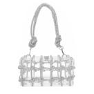 Bolsa de embreagem DJBM Clear Acrylic Sparkle Rhinestone Silver