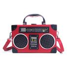 Bolsa de embreagem KUANG! Couro PU feminino em forma de rádio retrô
