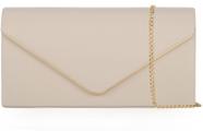Bolsa de embreagem Nodeber Vegan Leather Envelope Bege