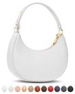 Bolsa de embreagem Vantamo Crescent para mulheres com proteção RFID branca