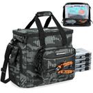 Bolsa de equipamento de pesca KastKing BaitSpace com 4 caixas de equipamento e fichário