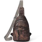 Bolsa de Estilingue LATMAP 7L em Couro PU - Para Homens e Mulheres - Cor Café