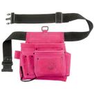Bolsa de ferramentas Graintex SS2081 Bolsa de 5 bolsos para unhas e ferramentas rosa