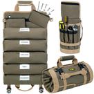 Bolsa de ferramentas LEFORZ Large Roll Up Organizer 13 bolsos Olive