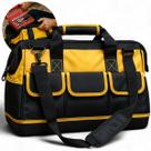 Bolsa de Ferramentas Reforçada 8 Compartimentos Alça Ombro Fundo Rígido 25kg