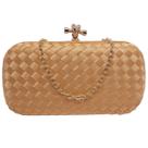 Bolsa De Festa Clutch Cetim Trançada Luxuosa e Elegante