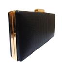 Bolsa De Festa Clutch Feminina Texturizada Fecho Em Metal