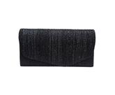 Bolsa de Festa Retangular com Glitter Preta - Acessório Elegante