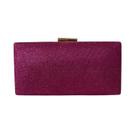 Bolsa de festa retangular fucsia com brilho