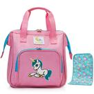 Bolsa de fraldas Baby Doll HappyVK rosa com trocador para meninas