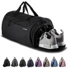 Bolsa de Ginástica Fitgriff Unissex Preta - Compartimento para Sapatos e para Itens Molhados