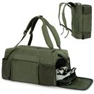 Bolsa de ginástica Kookoomia para homens com compartimento para sapatos e bolso úmido, mochila conversível e mochila de ginástica, bolsas esportivas impermeáveis para homens com 2 porta-garrafas, bolsa noturna de fim de semana, verde escuro