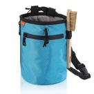 Bolsa de giz de escalada MoKo com pincel de giz de nylon azul claro