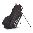 Bolsa de golfe Titleist Hybrid 14 preta e vermelha compatível com carrinho Bolsa de golfe Titleist Hybrid 14 preta e vermelha compatível com carrinho