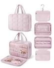 Bolsa de higiene BAGSMART Travel com organizador de joias Pink-M