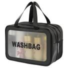 Bolsa de higiene de viagem DAPOWER Matte Translucent Black-XL