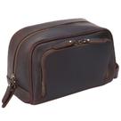 Bolsa de higiene de viagem Polare Vintage Full Grain Leather Masculina
