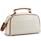 Bolsa de higiene de viagem Telena impermeável em couro PU bege