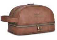 Bolsa de higiene de viagem Vetelli Classic Leather para homens