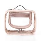 Bolsa de higiene Lychii TSA aprovada pela TSA, bolsa de viagem transparente, rosa
