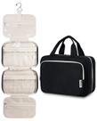 Bolsa de higiene Narwey Hanging para mulheres de viagem preta (média)