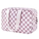 Bolsa de higiene Narwey Large Dusty Rose Checkerboard para mulheres Bolsa de higiene Narwey Large Dusty Rose Checkerboard para mulheres