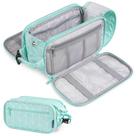 Bolsa de higiene PAVILIA Large para homens e mulheres Teal Chevron PU Leather