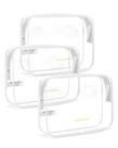 Bolsa de higiene pessoal BAGSMART Clear, 3 pacotes, resistente à água para mulheres