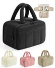 Bolsa de higiene pessoal BAGSMART Puffy Large para mulheres com alça preta