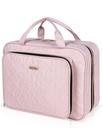 Bolsa de higiene pessoal BALULHG Pink Travel com gancho suspenso resistente à água