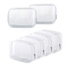 Bolsa de higiene pessoal BEFORYOU, pacote com 6, impermeável (branca)