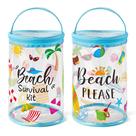 Bolsa de higiene pessoal com loção de praia Y1tvei Beach Survival, 2 unidades