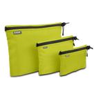 Bolsa de higiene pessoal de viagem GOX, pacote com 3 para homens, com bolsa com zíper, verde