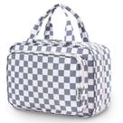 Bolsa de higiene pessoal de viagem Narwey para mulheres com grande capacidade azul acinzentado