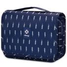 Bolsa de higiene pessoal de viagem Narwey Small para mulheres Blue Feather