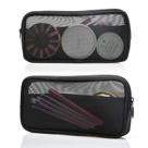 Bolsa de higiene pessoal de viagem Patu Mesh Transparente Standing Bolsa preta