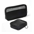 Bolsa de higiene pessoal de viagem Patu Mesh Transparente Standing Bolsa preta
