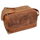 Bolsa de higiene pessoal de viagem RUSTIC TOWN em couro genuíno Dopp Kit marrom Bolsa de higiene pessoal de viagem RUSTIC TOWN em couro genuíno Dopp Kit marrom