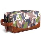 Bolsa de higiene pessoal Ezday Travel para homens, organizador de artigos de higiene pessoal suspenso, kit de barbear resistente à água com grande capacidade para acessórios de viagem (verde camo-brilhante, médio)