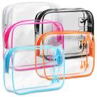 Bolsa de higiene pessoal F-color aprovada pela TSA, pacote com 5 unidades, tamanho de um litro transparente