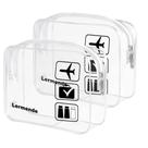 Bolsa de higiene pessoal Lermende TSA, bolsa de viagem transparente aprovada pela TSA, pacote com 2 unidades