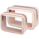 Bolsa de higiene pessoal PACKISM TSA aprovada, pacote com 2 unidades, rosa transparente